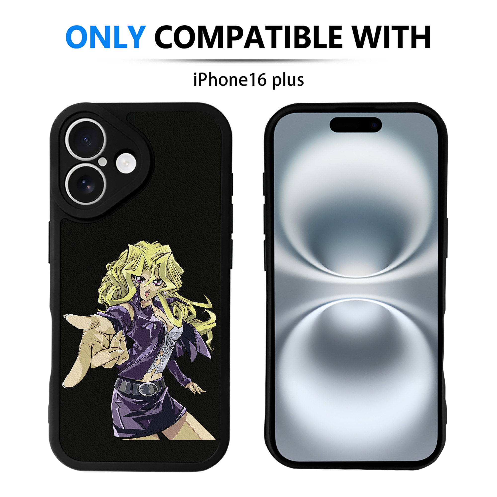 （画像用） 遊☆戯☆王 Yu-Gi-Oh! 【iPhone 16シリーズ対応】シリコンスマホケース（レザー調） 材質：シリコン